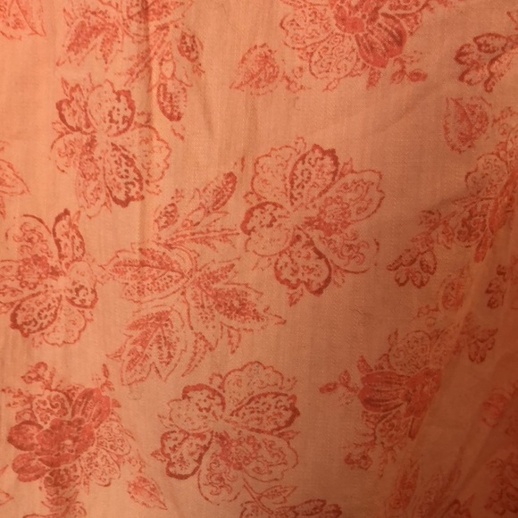 NWT ANA Shirt SZ XL Sleeveless Scoop Neck Cut Out In Back Orange Floral - Picture 6 of 10